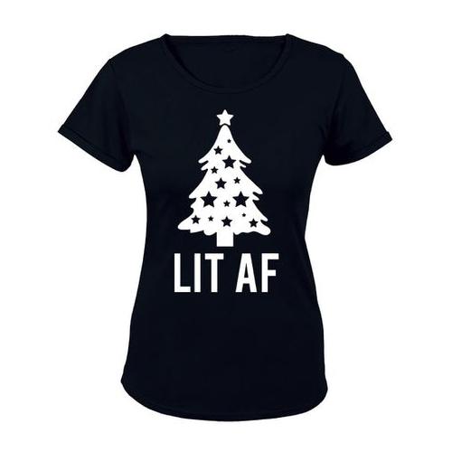 Lit Christmas Tree - Ladies - T-Shirt