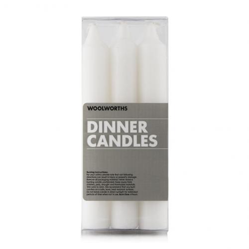 Short Dinner Candles 6 Pack