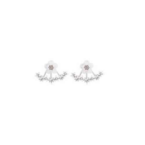 Flower Stud Sterling Silver Earrings