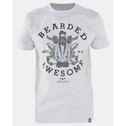 - Bearded Inked and Awesome T-Shirt - Heather Grey