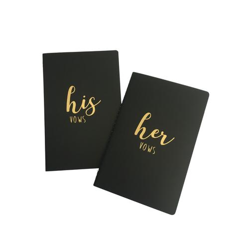 Love & Sparkles His & Her Wedding Vow notebook keepsakes