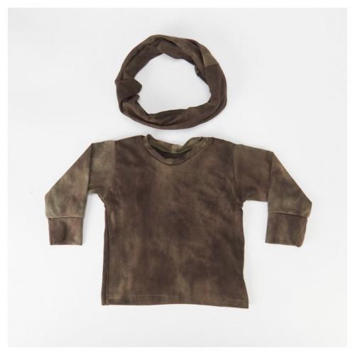 Infant Boys Tie Dye Top with Snood