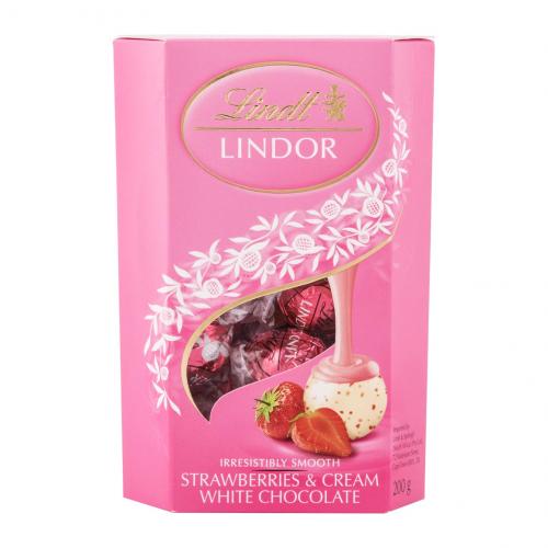 Lindt Lindor Strawberries and Cream White Chocolate 200 g
