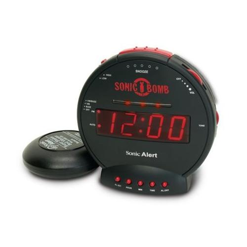 Sonic Bomb Alarm Clock With Bed Shaker