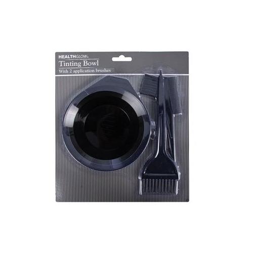 Tinting Bowl - 3 Piece - Application Brushes - Plastic - Black - 10 Pack
