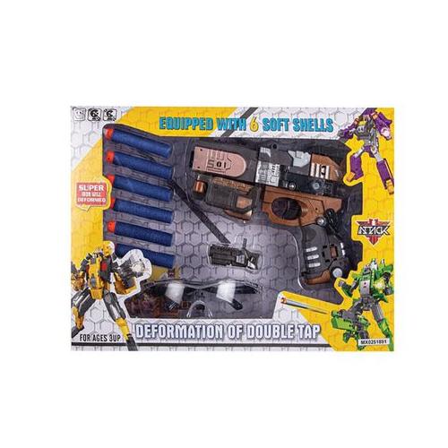 Transforming Robot Gun - Children's Toys - BPA Free - 9 Piece - 4 Pack