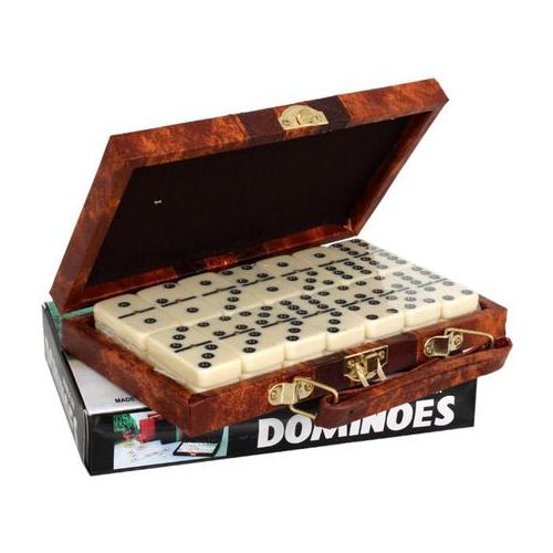 Dominoes - Games - Plastic Domino Set - 18.5cm x 11.5cm x 2.5cm - 2 Pack
