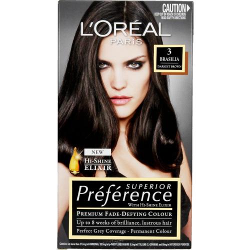 Superior Preference Permanent Hair Colour Brazilla Darkest Brown P67