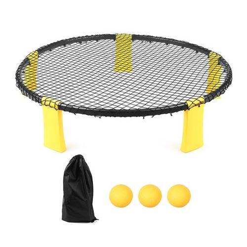 Mini Beach Volleyball Team Game Set with 3 Ball & Carry Bag for Kids Adults