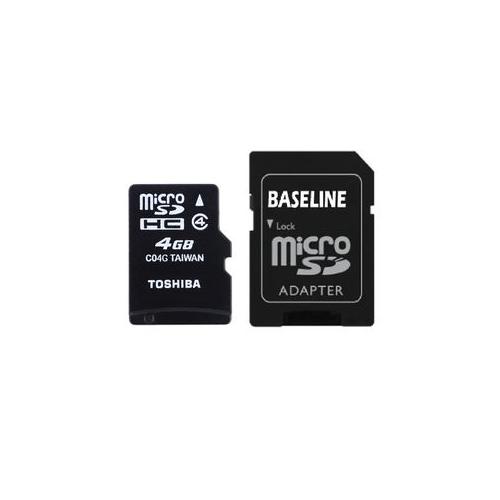 BASELINE 4 GB Micro SD Card & Adapter (Pack of 10)