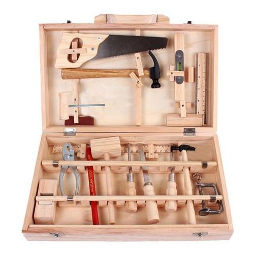Multifunctional Wooden Toolbox Puzzle Storage Box Set - 16 Piece