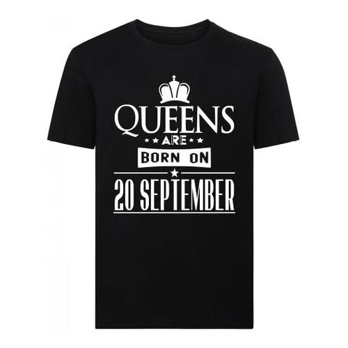 Queens Are Born On 20 September Birthday Tshirt