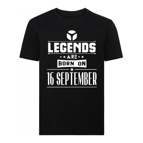 Legends Are Born On 16 September Birthday Tshirt