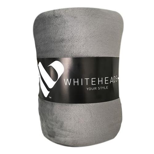 Whiteheads Faux Fur Blanket Throw - Dark Grey