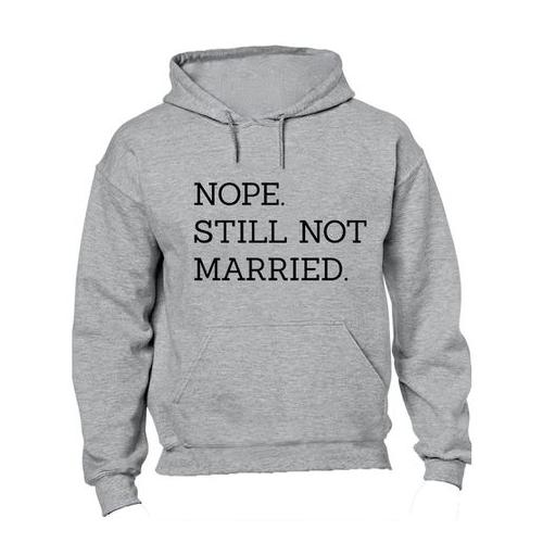 Still Not Married - Mens - Hoodie - Grey
