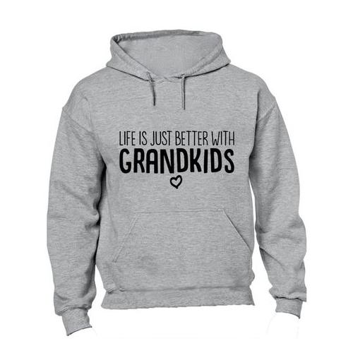 Life is Better with Grandkids - Mens - Hoodie - Grey