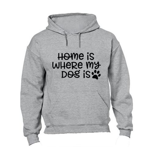 Home is Where My Dog Is - Mens - Hoodie - Grey