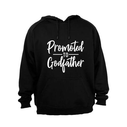 Promoted to Godfather - Mens - Hoodie - Black - XL