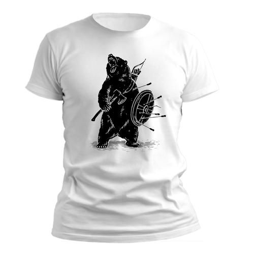 PepperSt White T-Shirt – Norse Bear Warrior
