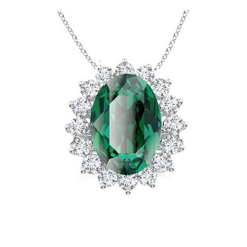 Civetta Spark Diana Necklace with Swarovski Emerald Crystal
