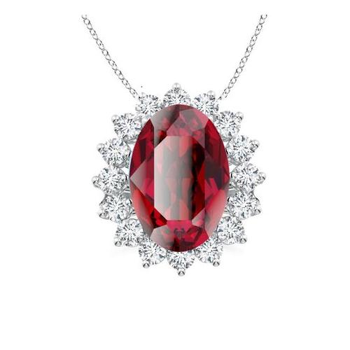 Civetta Spark Diana Necklace with Swarovski Ruby Crystal