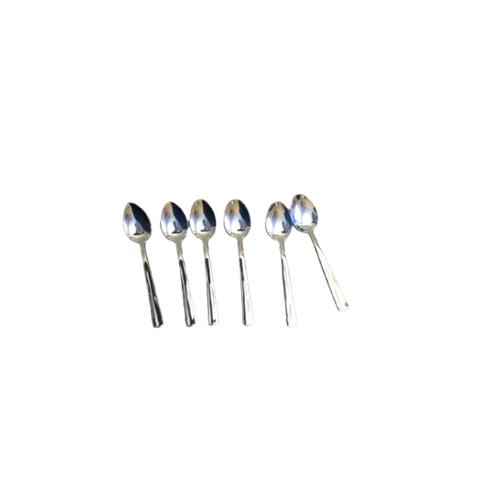 6 Piece Stainless Steel Silver Spoons