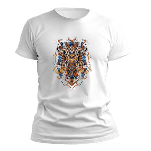 PepperSt Unisex White T-Shirt - Watercolor Fox