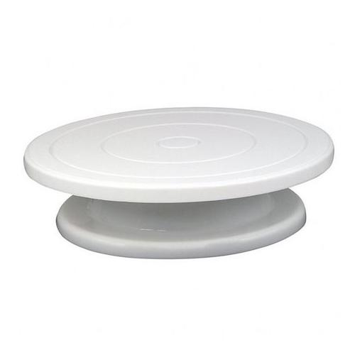 Turntable Rotating Cake Stand - White