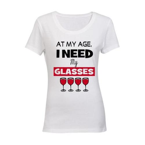 I Need My Glasses! - Ladies - T-Shirt - White