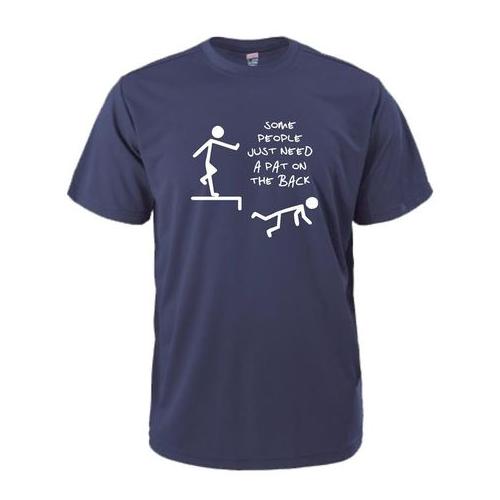 Qtees Africa Some People Just Need A Pat On The Back Navy Mens T-Shirt