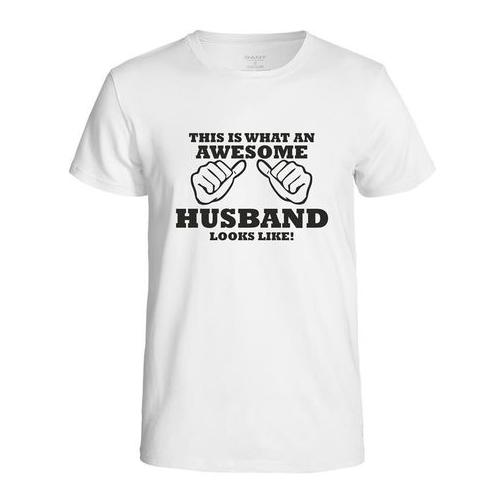 This Is What An Awesome Husband Looks Like Men's T-Shirt - White (Size: 2XL
