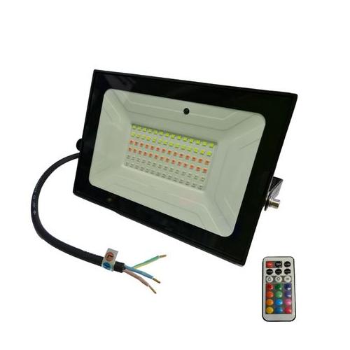 50W RGB Combat LED Floodlight - Colour Changing With Remote