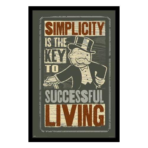 Monopoly (Simplicity) Posters with Black Frame