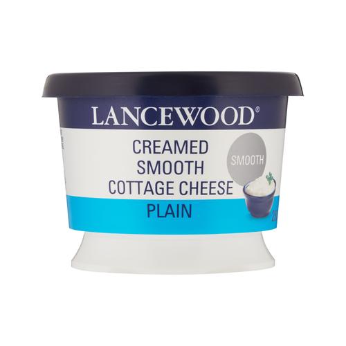 Lancewood Creamed Smooth Plain Cottage Cheese 250g