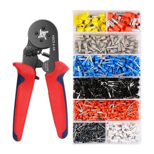 1200 Piece Insulated Uninsulated Wire End Ferrules with Crimper Plier Set