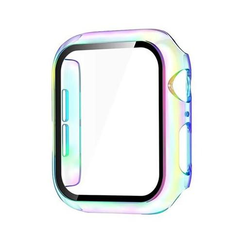 41mm Hard Case and Glass Screen Protector for Apple Watch - Clear Colourful