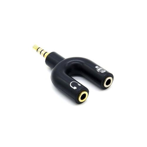 Techme 3.5mm Male to Female Audio and Mic Adapter