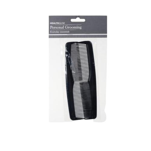 Health Glow - 2 Piece Styling Comb Set - Pack of 5