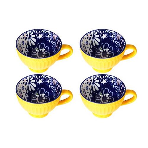 Dandelion Porcelain Breakfast Mug - 355ml - Set Of 4