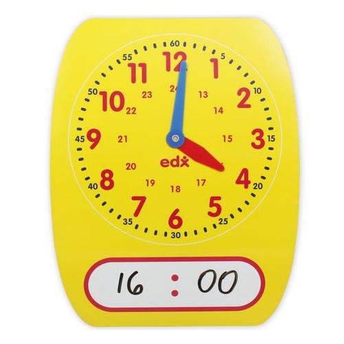 EDX Education Write & Wipe 24-Hour Demo Clock