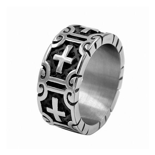Goth Aesthetic Cross Ring Size 9 (RG-009-9)