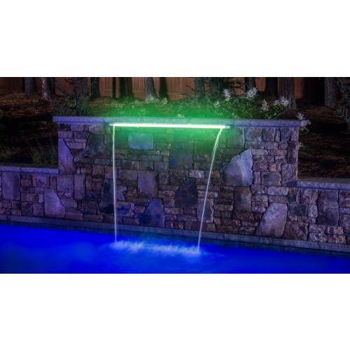 POOL WATERFEATURE PENTAIR EM WATER DESCENT COLOUR CHANGING LED WEIR SPOUT