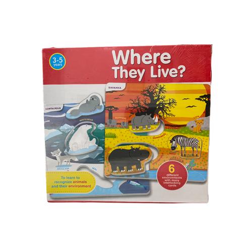 Where They Live? - Environments - Toy Puzzle Set