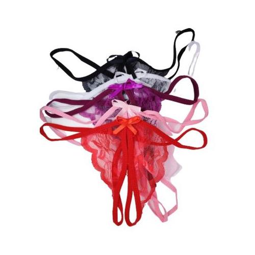 Lace Open G-String - 5 Pack
