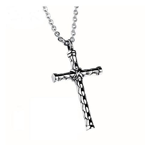 Rope Cross Pendant - Mens Necklace