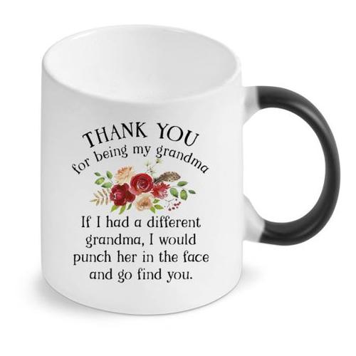 Thank You For Being My Grandma Magic Colour Changing Gift Coffee Mug
