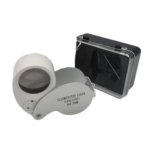 Essentials Illuminated Magnifier Loupe (40X)