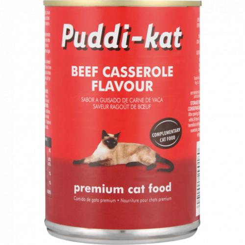 Puddi-Kat Beef Casserole Premium Cat Food Can 385g