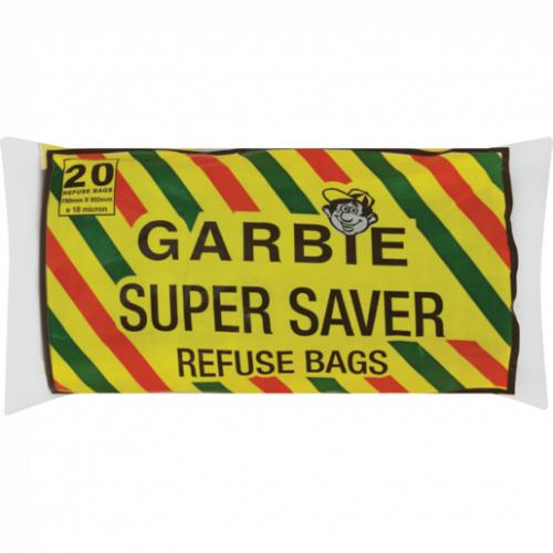 Garbie 20 Pack Super Saver Refuse Bags 750mm x 950mm