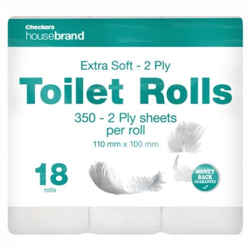 Checkers Housebrand 2 Ply Toilet Rolls 18 Pack